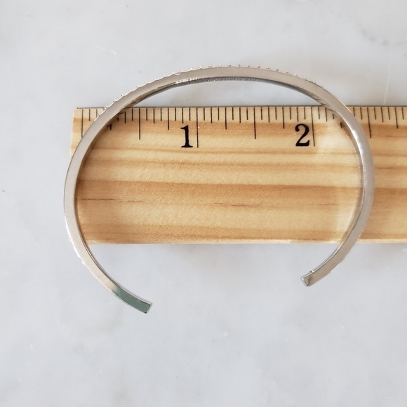 NIB Kate Spade Polished Sparkling Pave Crystal CZ Open End Cuff Bracelet Giftbox - Picture 6 of 8